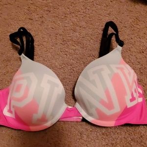 Hot Pink/light pink/light grey tshirt bra